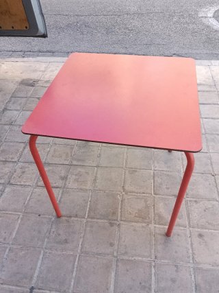 Mesa bar Coca-Cola metal roja/rosa