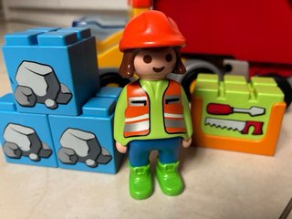 Playmobil 123 Excavadora y Bloques