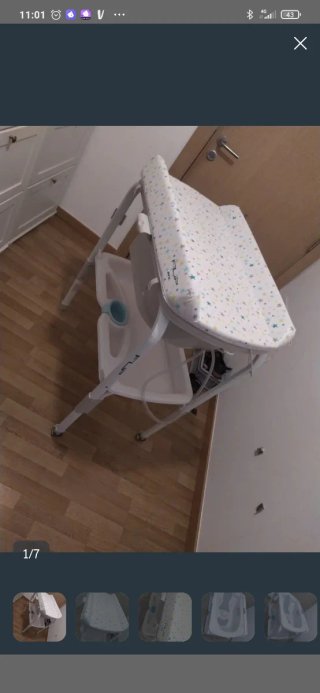 Cambiador bebé con bañera