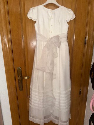 Vestido de Comunión Blanco y Rosa