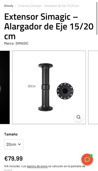 Extensor Simagic Eje 20 cm