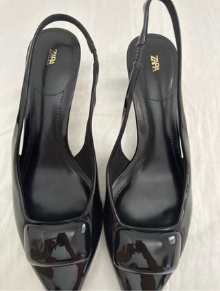 Zapatos Zara Slingback Negros Talla 39