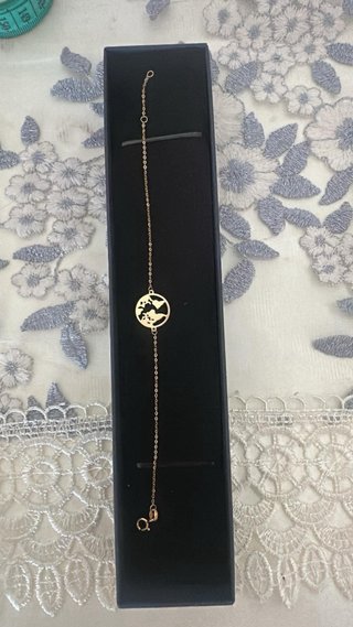 Bracciale in oro 9kt con globo terrestre