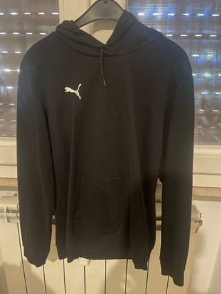 Felpa Puma Nera con Cappuccio