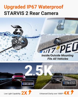 VANTRUE N4 Pro S Dashcam 3 Canales 4K  HDR WIFI
