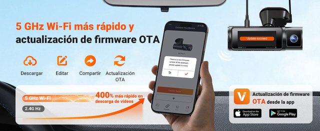 VANTRUE N4 Pro S Dashcam 3 Canales 4K HDR WIFI