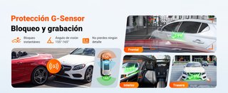 VANTRUE N4 Pro S Dashcam 3 Canales 4K  HDR WIFI
