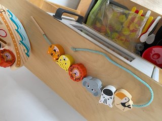Tren de madera con números Juego de motricidad y e