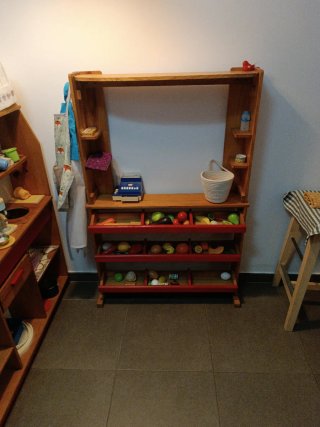 Cocina y tienda de madera