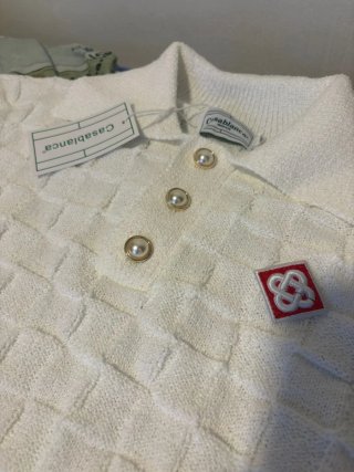 Polo Casablanca Blanco Texturizado