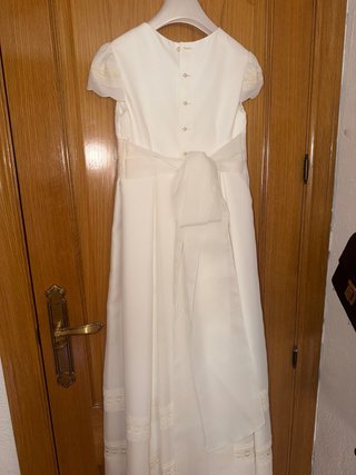 Vestido de Comunión Beige/Blanco