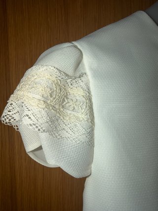 Vestido de Comunión Beige/Blanco