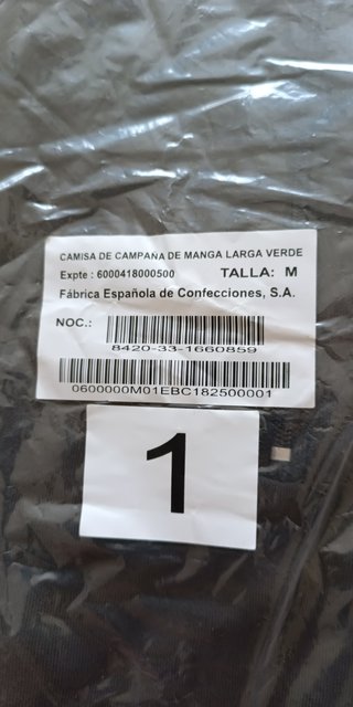 Camiseta termica verde talla M