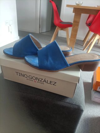 Sandalias Tino González Azul Talla 39