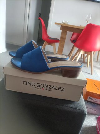 Sandalias Tino González Azul Talla 39