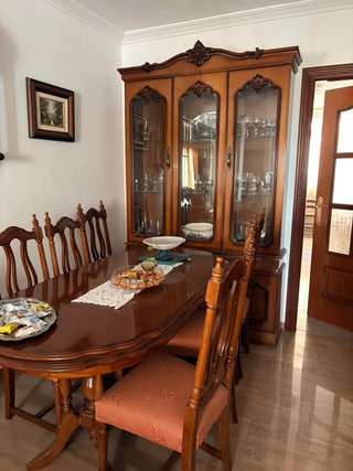Mueble de salón madera y mármol