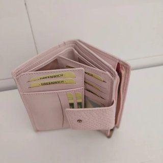 Cartera Billetera Rosa Piel