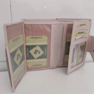Cartera Billetera Rosa Piel