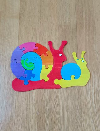 Puzzle Caracoles Madera Montessori