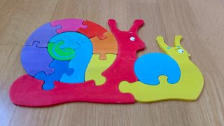 Puzzle Caracoles Madera Montessori