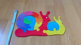 Puzzle Caracoles Madera Montessori
