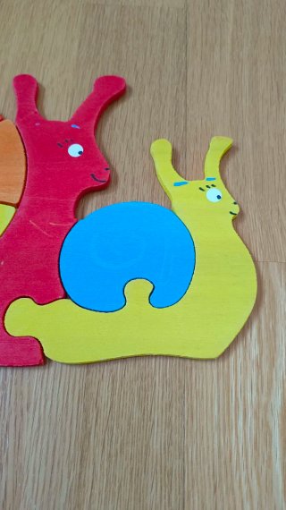 Puzzle Caracoles Madera Montessori