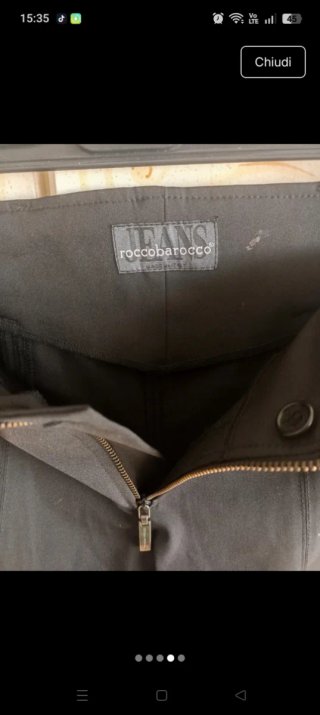 Pantaloni Roccobarocco neri taglia 48