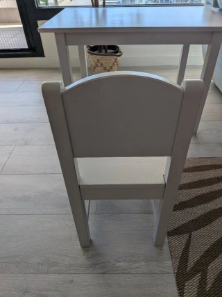 Mesa y 2 Sillas Infantiles Ikea Gris
