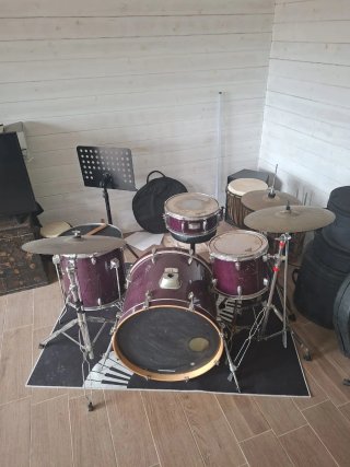 Batería Acústica Completa Morada