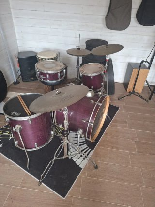 Batería Acústica Completa Morada
