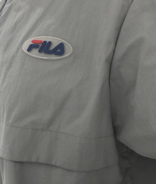 Chaqueta Fila gris con logo grande