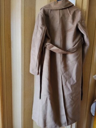 Abrigo Mango Lana Camel Talla S Nuevo