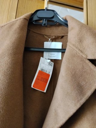 Abrigo Mango Lana Camel Talla S Nuevo