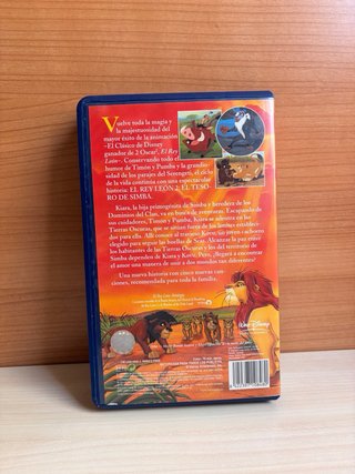 Película VHS El Rey León 2: El Tesoro de Simba