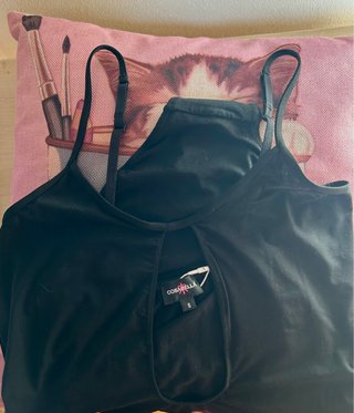 Body donna nero con cut-out taglia S