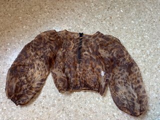 Blusa Crop Top Animal Print Talla M
