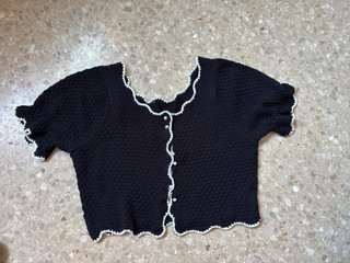 Top corto negro talla M