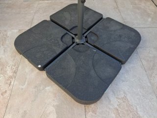 Parasol rectangular gris