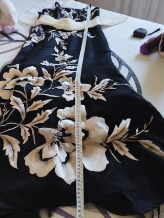 Vestido de fiesta negro y blanco