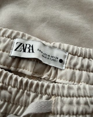 Pantalón Zara Beige Algodón