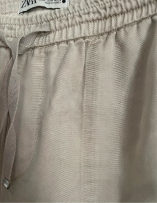 Pantalón Zara Beige Algodón
