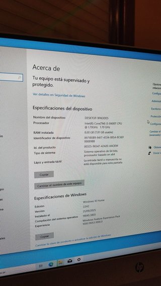 HP All-in-One 27 Plata y Blanco