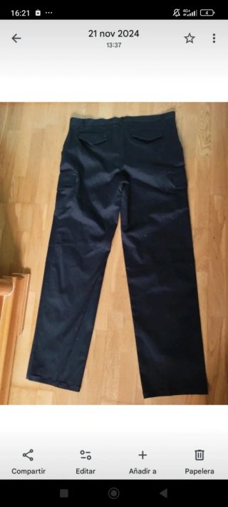 Pantalón cargo negro mujer T.48