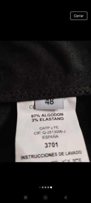 Pantalón cargo negro mujer T.48