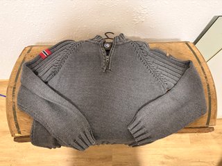 Jersey Napapijri punto cremallera gris