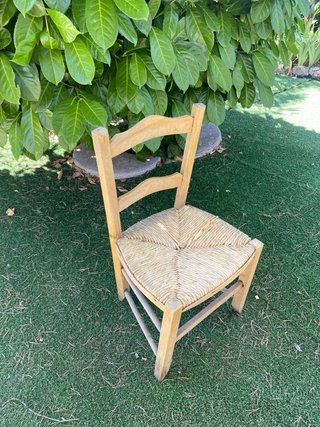 Sillas rústicas madera y enea (2 unidades)