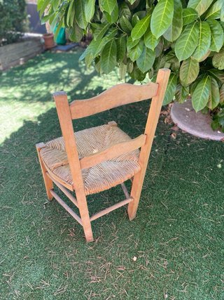 Sillas rústicas madera y enea (2 unidades)