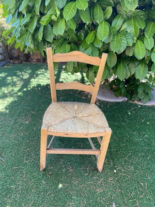 Sillas rústicas madera y enea (2 unidades)