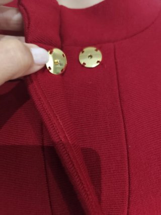 Abrigo corto de lana rojo