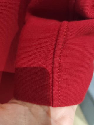 Abrigo corto de lana rojo
